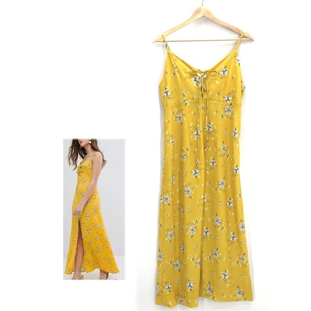 Brave Soul Yellow Floral Maxi Dress